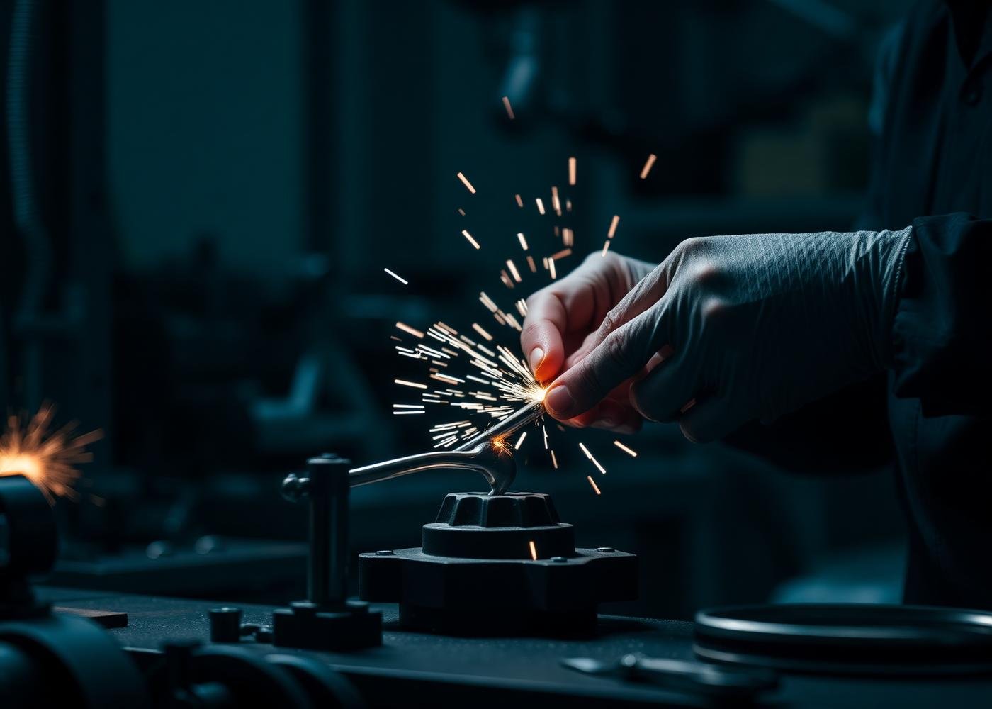 Instrument being finished by hand
